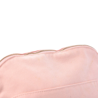 Hermes Cotton Canvas Bolide Travel Cosmetic Pouch MM Pink 11 of 11