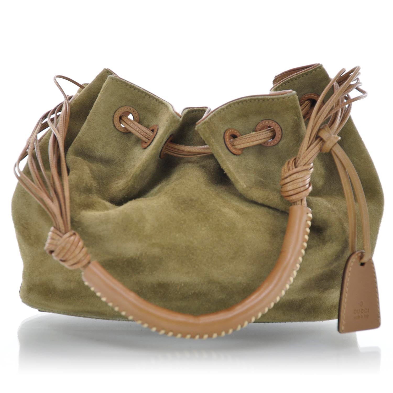 Gucci Suede Drawstring Shoulder Bag 1 of 9