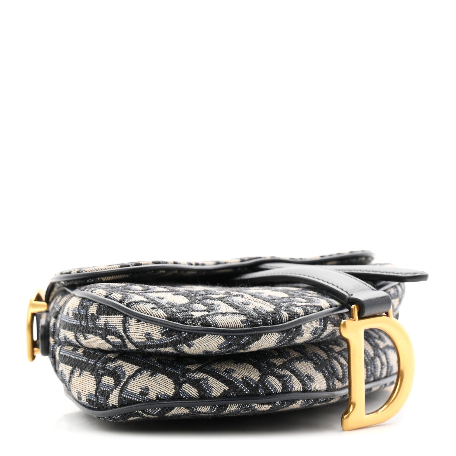 Christian Dior Oblique Mini Saddle Bag Blue 4 of 10