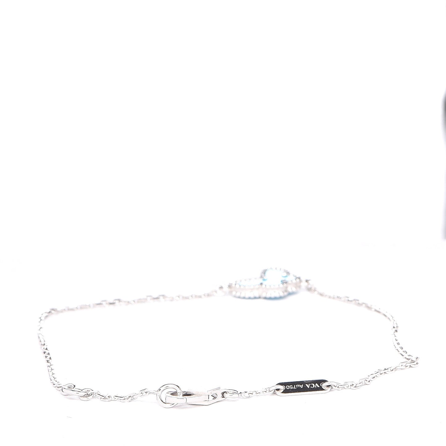 18K White Gold Turquoise Sweet Alhambra Butterfly Bracelet