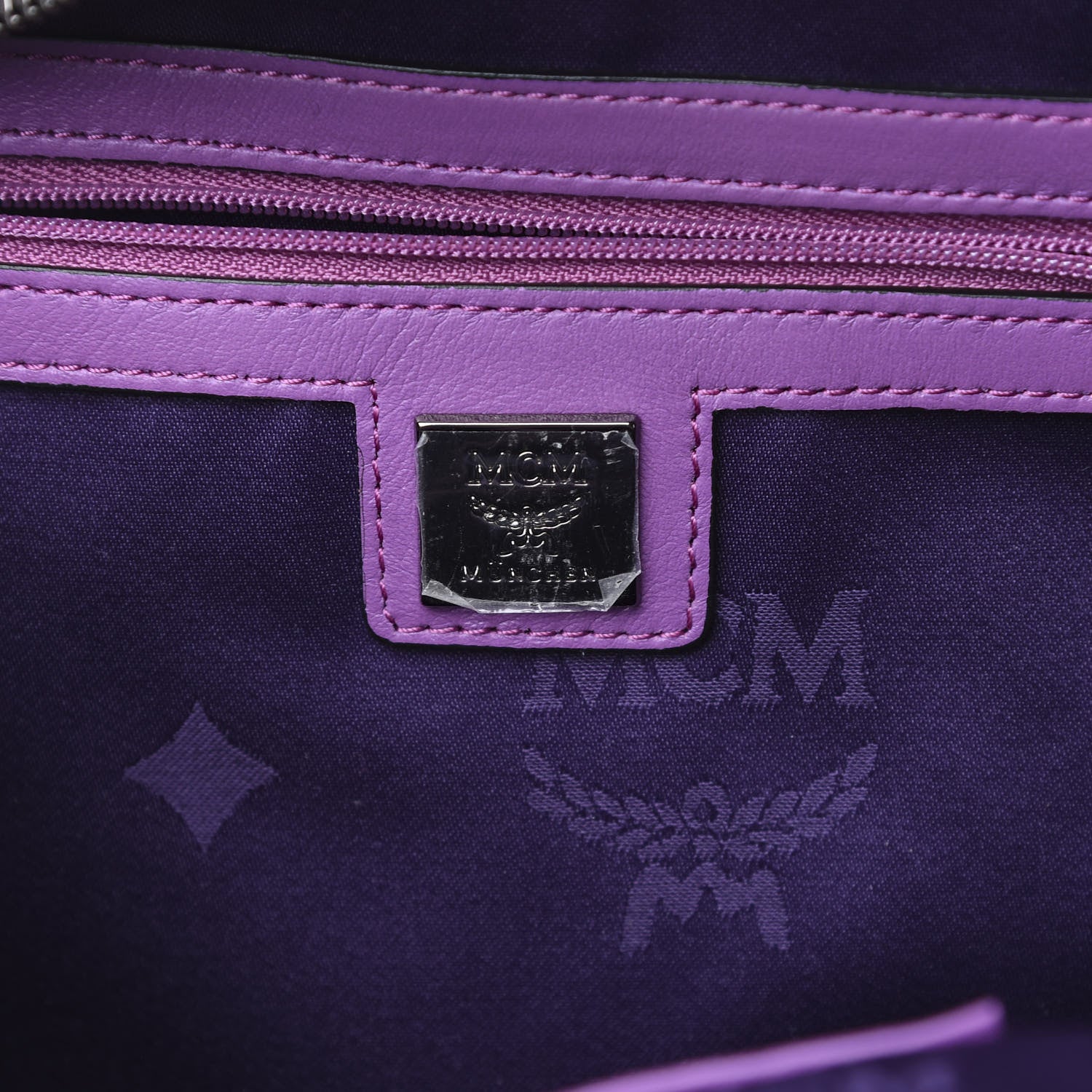 MCM Visetos Studded Medium Stark Backpack Purple 5 of 8