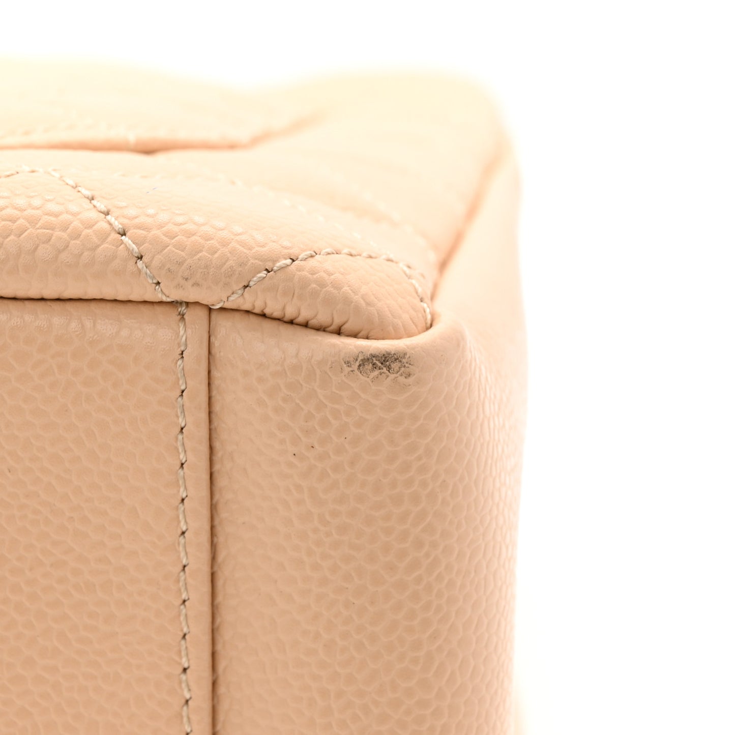 Caviar Quilted Grand Shopping Tote GST Beige Clair