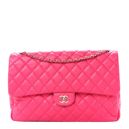 Chanel Caviar Quilted XXL Travel Flap Bag Dark Pink 1 of 11