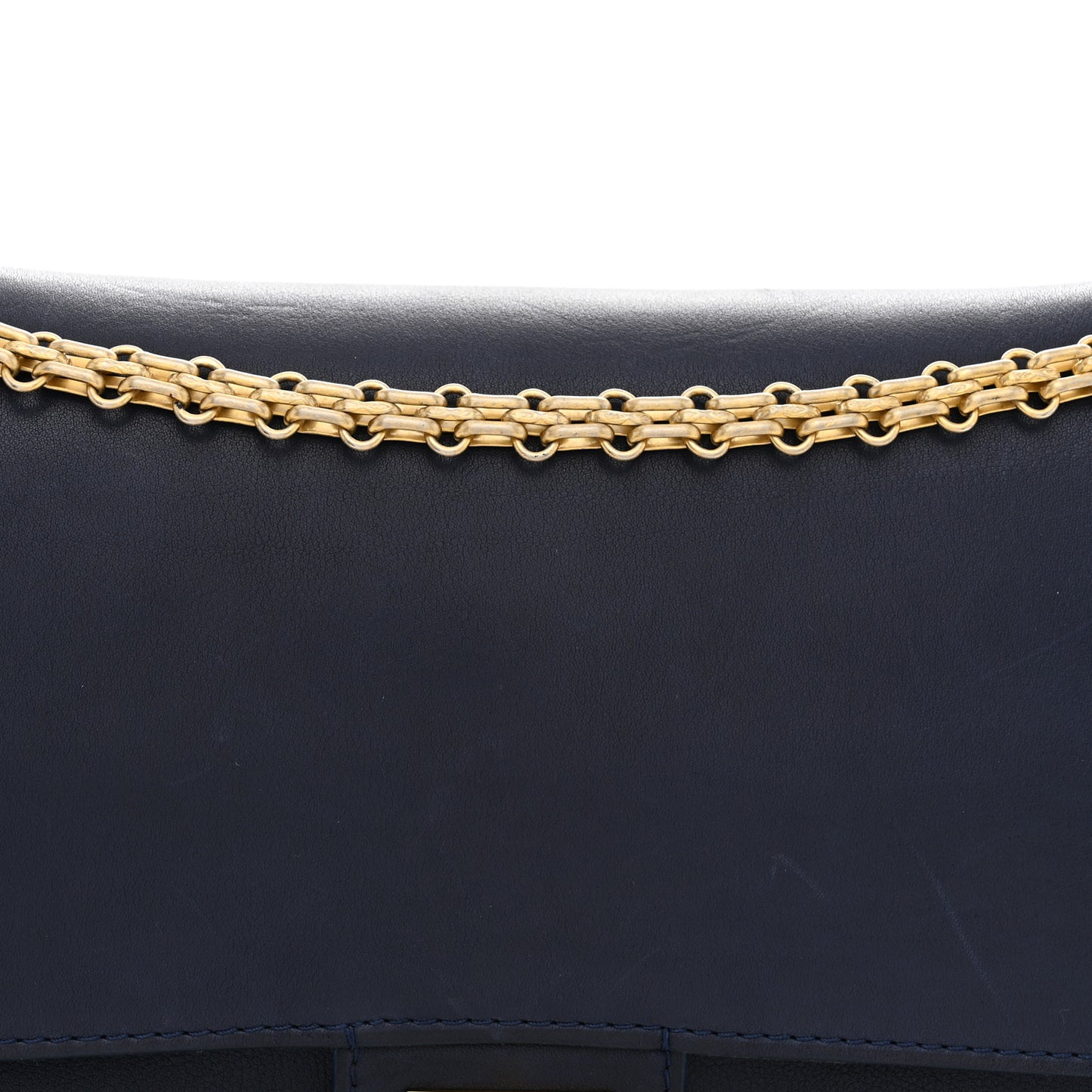 Calfskin Nude 2.55 Medals Reissue 225 Flap Navy
