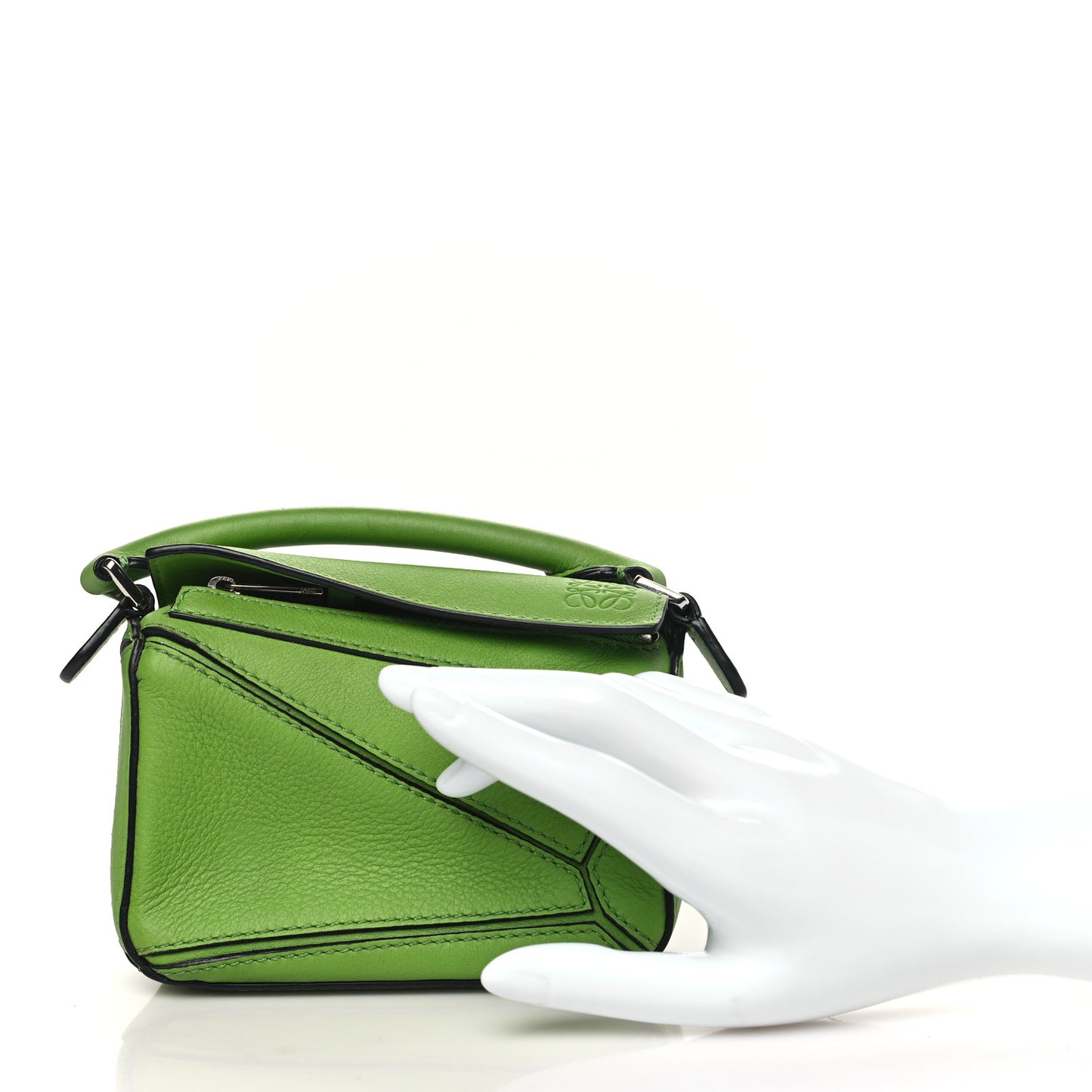 Calfskin Nano Puzzle Bag Apple Green