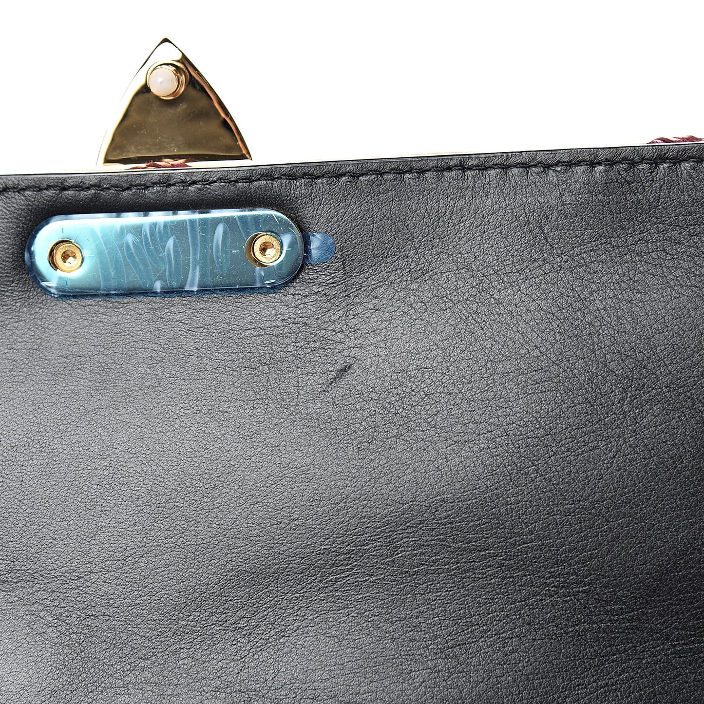 Lambskin Malletage Pochette Flap Natural