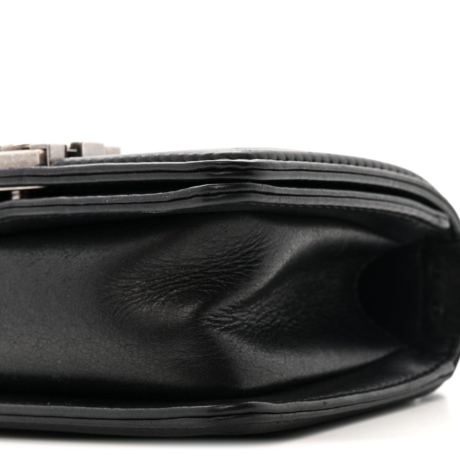 Chanel Galuchat Stingray Mini Boy Flap  Black Silver 10 of 11