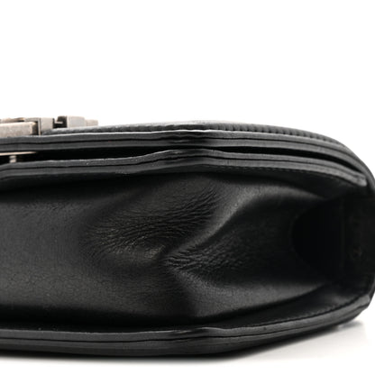 Chanel Galuchat Stingray Mini Boy Flap  Black Silver 10 of 11