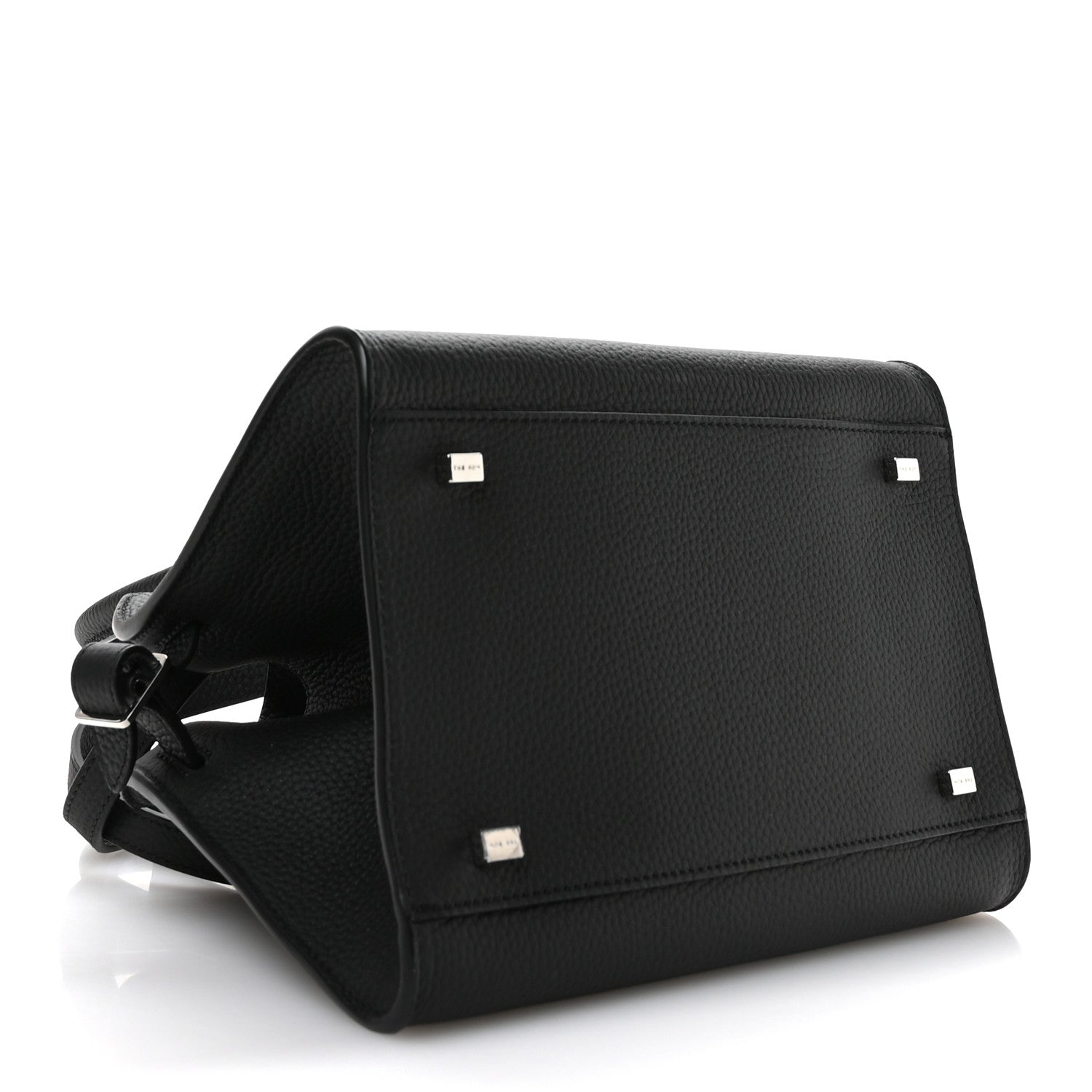 The Row Grained Calfskin Soft Margaux 10 Bag Black 4 of 9