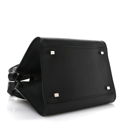 The Row Grained Calfskin Soft Margaux 10 Bag Black 4 of 9