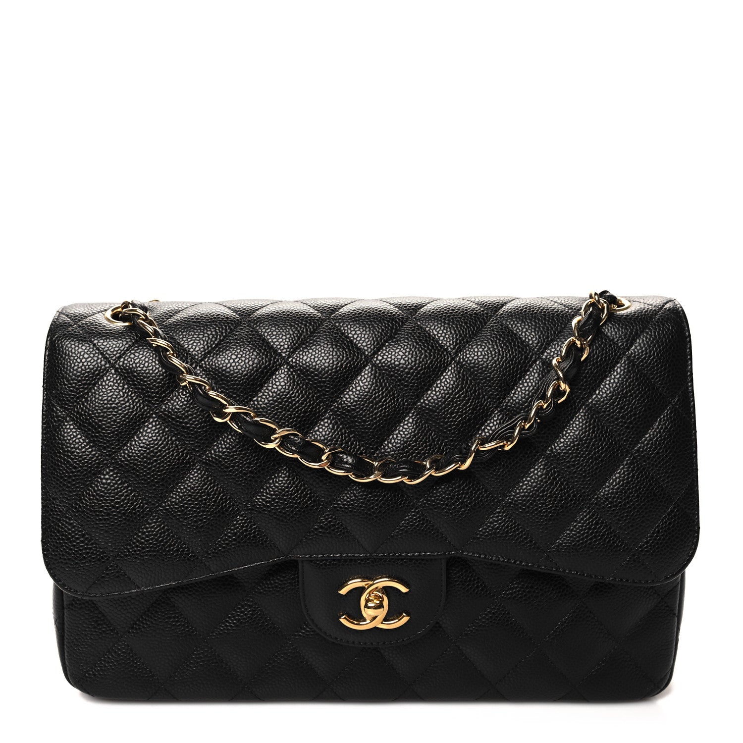 Chanel Caviar Quilted Jumbo Double Flap Black 1 of 11