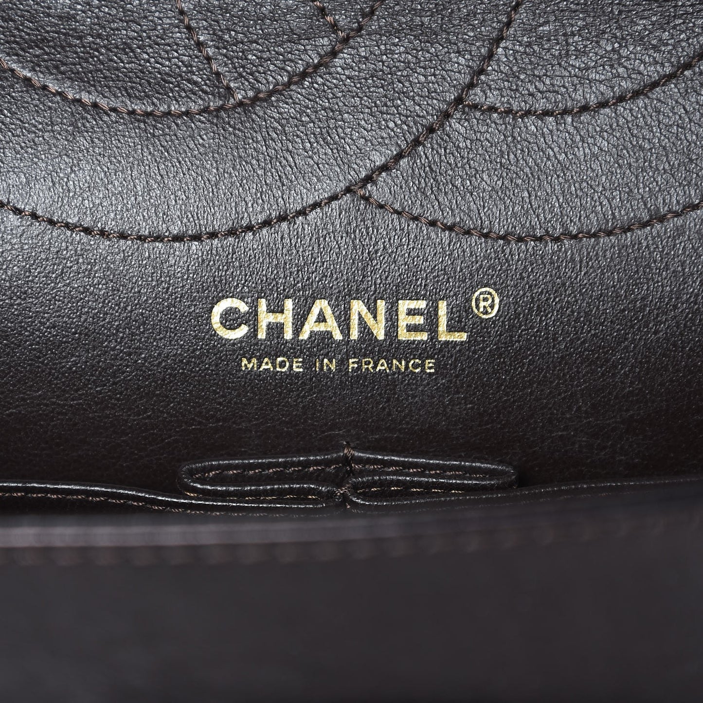 Glazed Aged Calfskin Quilted 2.55 Reissue 227 Flap Dark Brown
