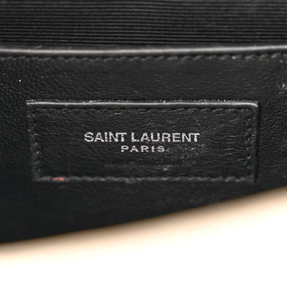 Saint Laurent Grain De Poudre Textured Mixed Matelasse Triquilt Small Monogram Satchel Crema Soft 6 of 12