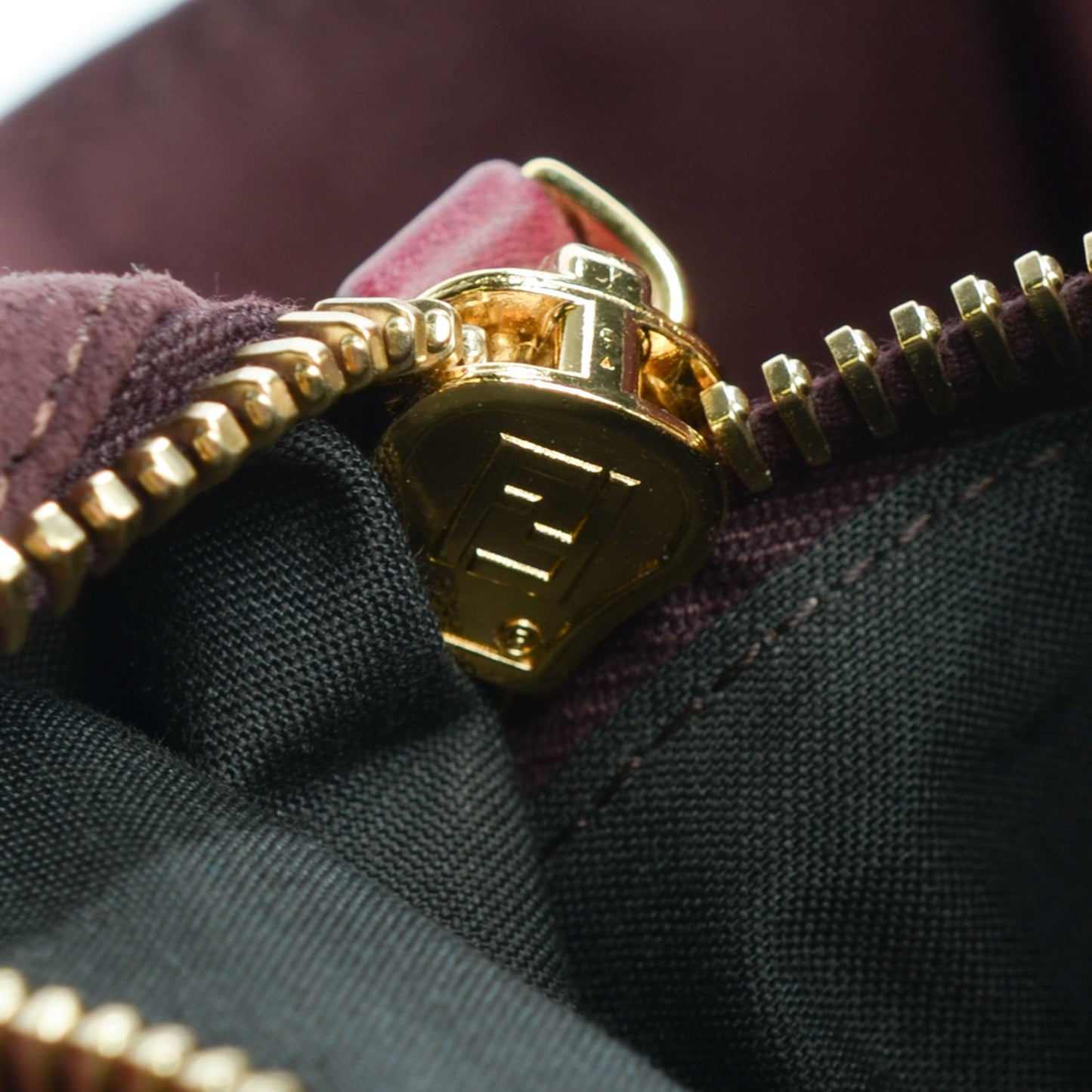 Vitello Dolce Marmol Large Peekaboo Iconic Satchel Bordeaux Graphite