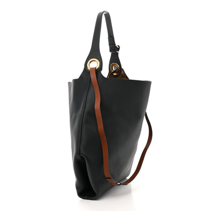 Burberry Calfskin Medium Grommet Hobo Dark Emerald 3 of 11