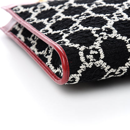 Gucci Tweed GG Monogram Large Rajah Chain Tote Romantic Cherry Black White 8 of 10