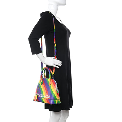 Balenciaga Smooth Calfskin Logo Rainbow S Ville Top Handle Bag Multicolor 3 of 8