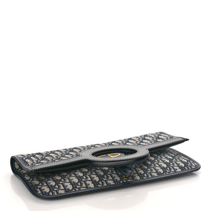 Christian Dior Oblique Fold Over Clutch Blue 4 of 8