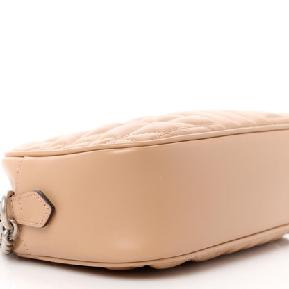 Gucci Calfskin Matelasse Aria Small GG Marmont Chain Shoulder Bag Camelia 10 of 12