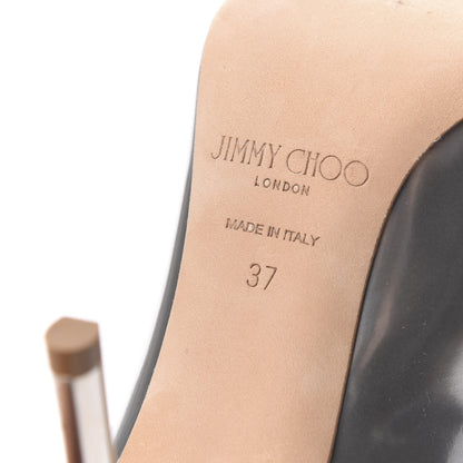 Jimmy Choo Metallic Mirror Calfskin Romy 85 Pumps 37 Silver 7 of 8