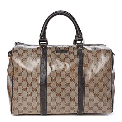 Gucci Crystal Monogram Medium Joy Boston Dark Brown 1 of 13