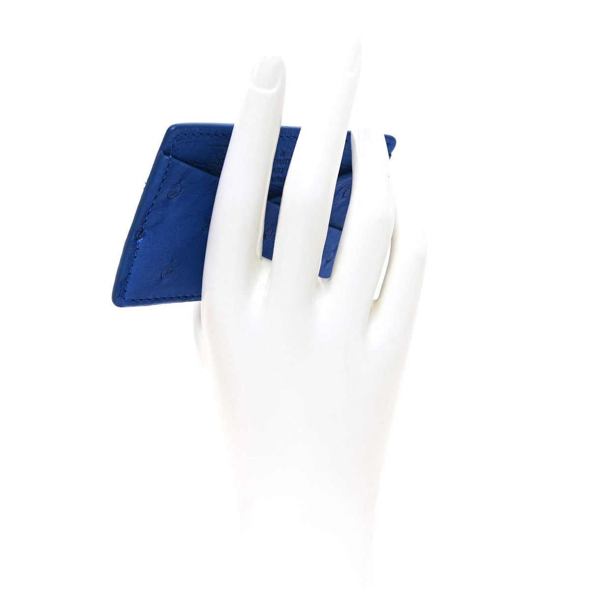 Ostrich Card Holder Blue
