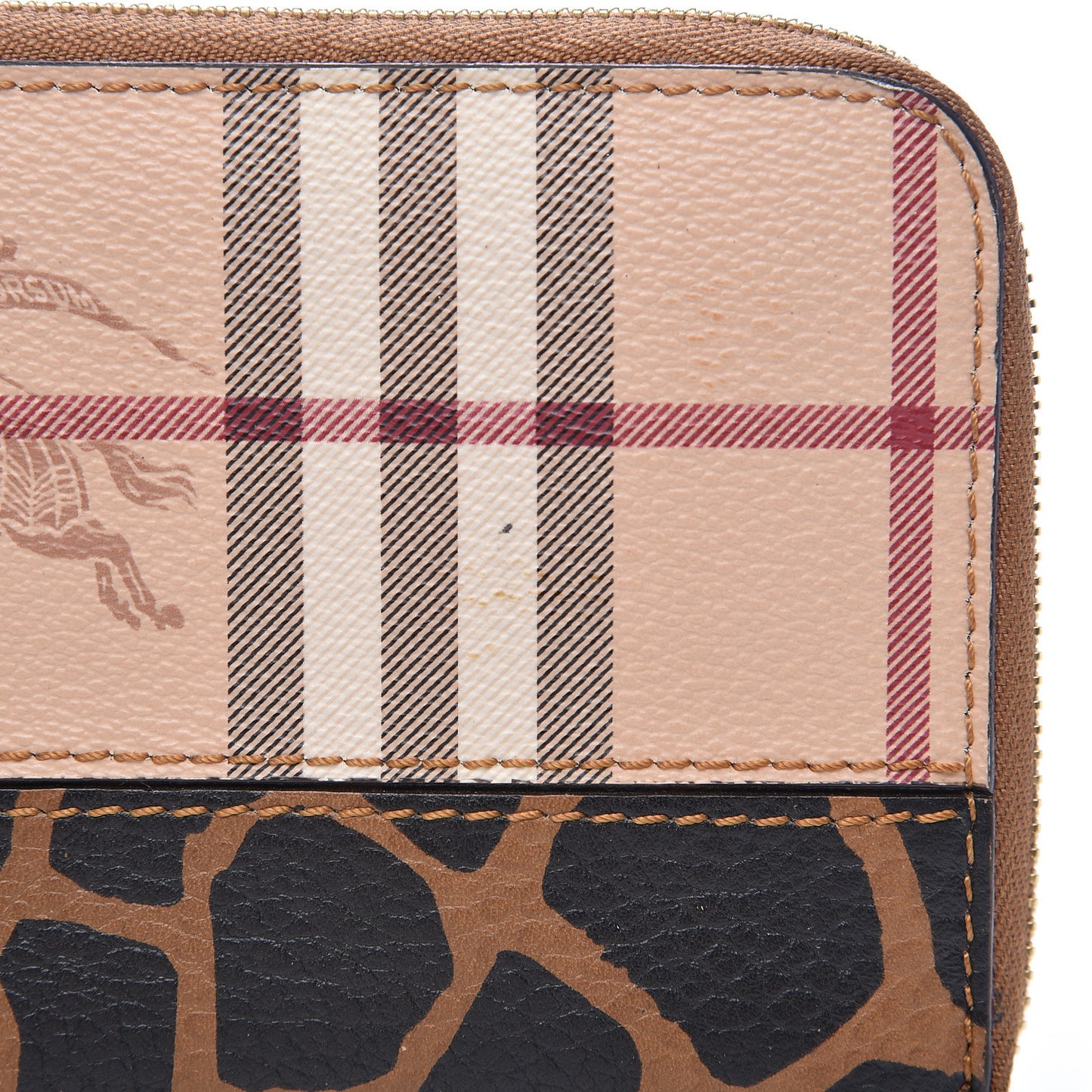 Haymarket Check Large Ziggy Animal Zip Around Wallet