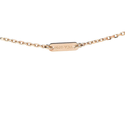Van Cleef & Arpels 18K Yellow Gold Mother of Pearl Sweet Alhambra Butterfly Pendant Necklace 7 of 7