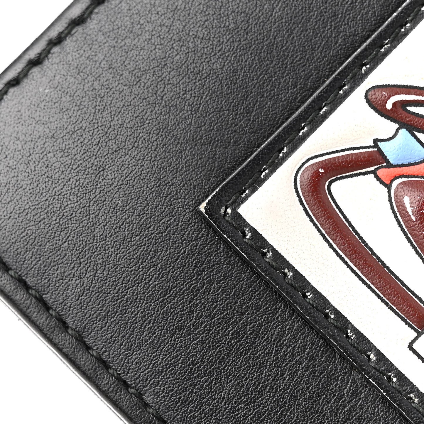 Calfskin Paradise Diorama Croisiere Chain Wallet Black