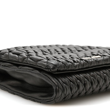 Miu Miu Nappa Matelasse Crystal Shoulder Bag Black 10 of 12