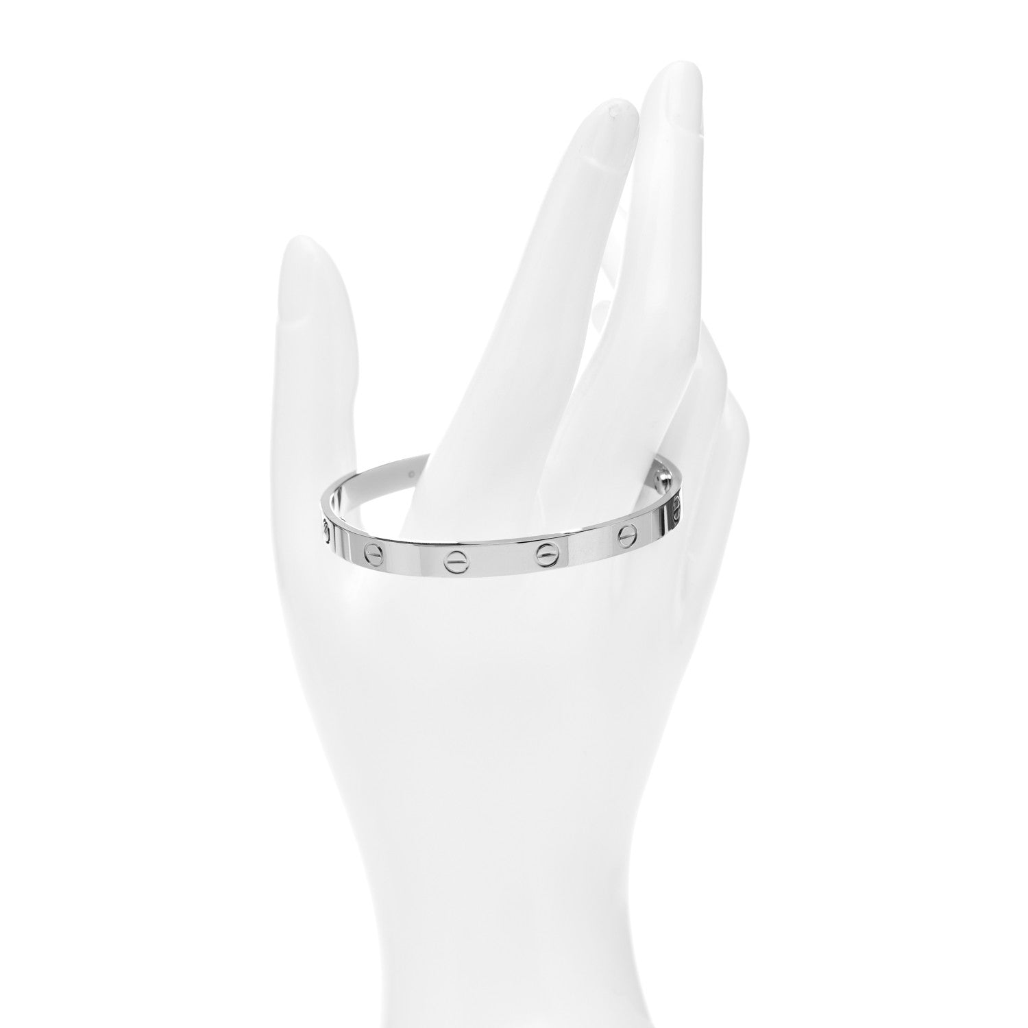 Cartier 18K White Gold LOVE Bracelet 18 2 of 6