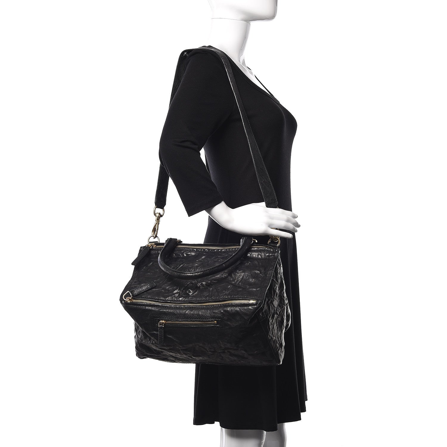 Givenchy Tumbled Sheepskin Medium Pandora Bag Black 2 of 12