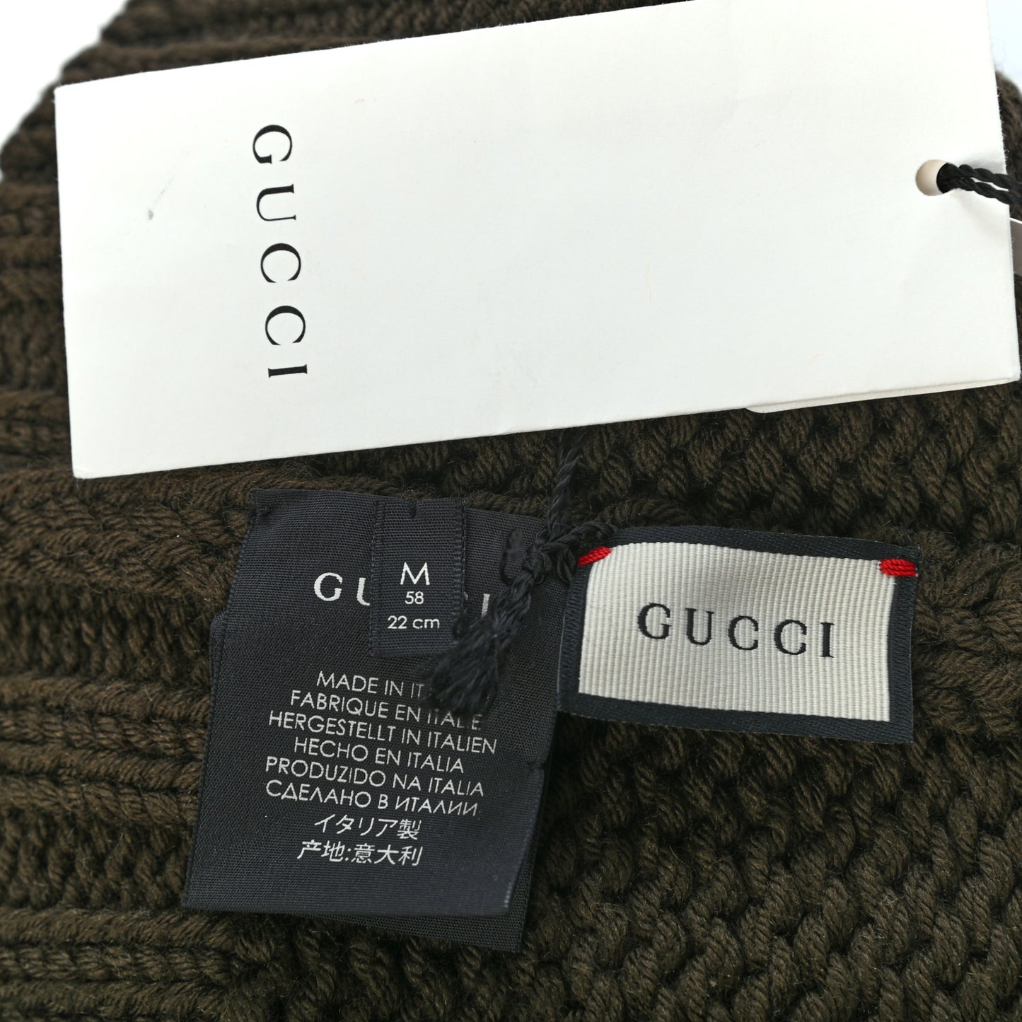 Wool Shark Beanie Hat M 58 Olive