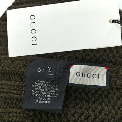Gucci Wool Shark Beanie Hat M 58 Olive 4 of 4