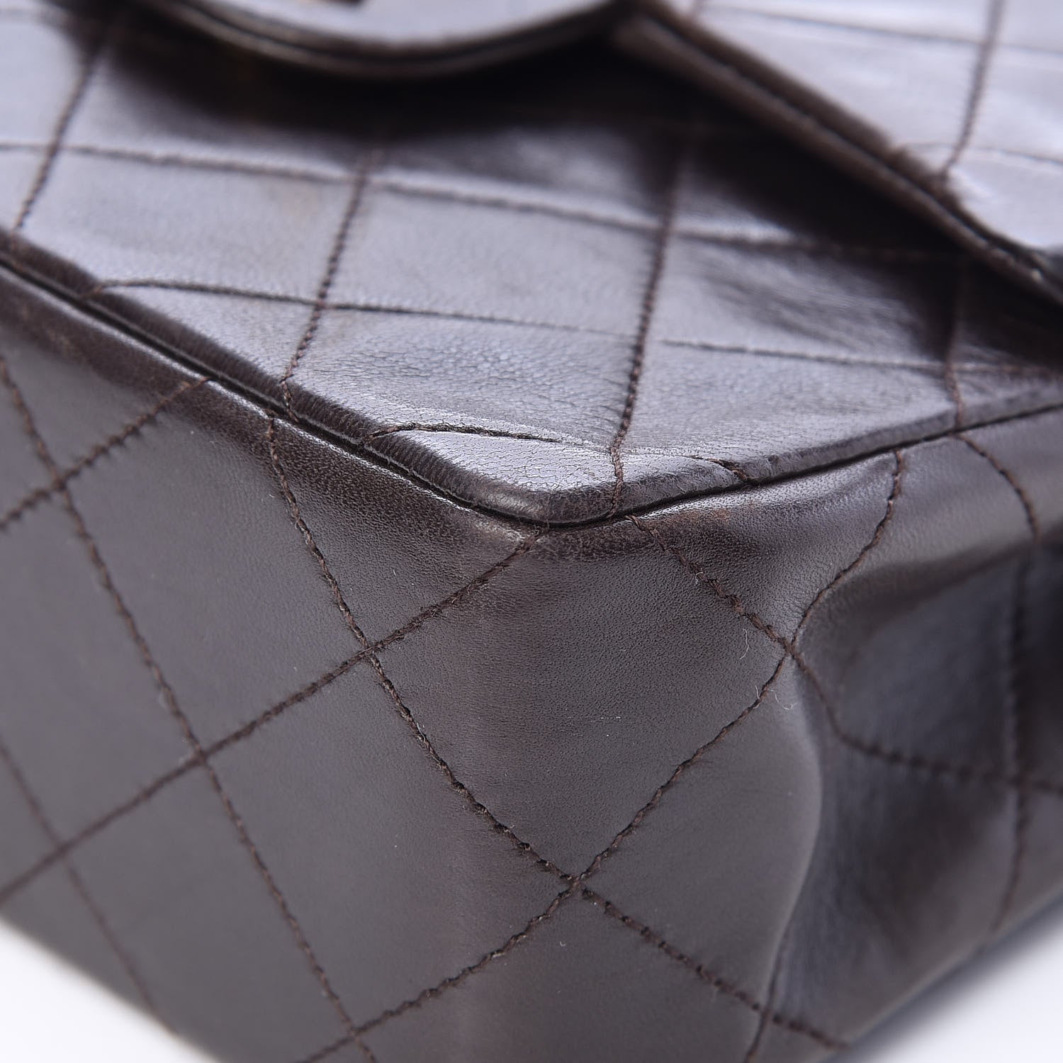 Chanel Lambskin Quilted Mini Square Flap Brown 11 of 16