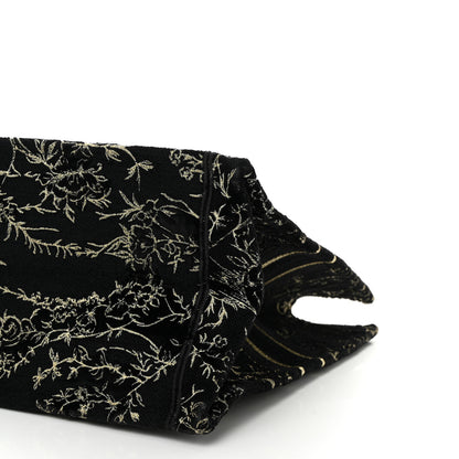 Christian Dior Velvet Jardin d'Hiver Embroidered Large Book Tote Black Gold 10 of 10