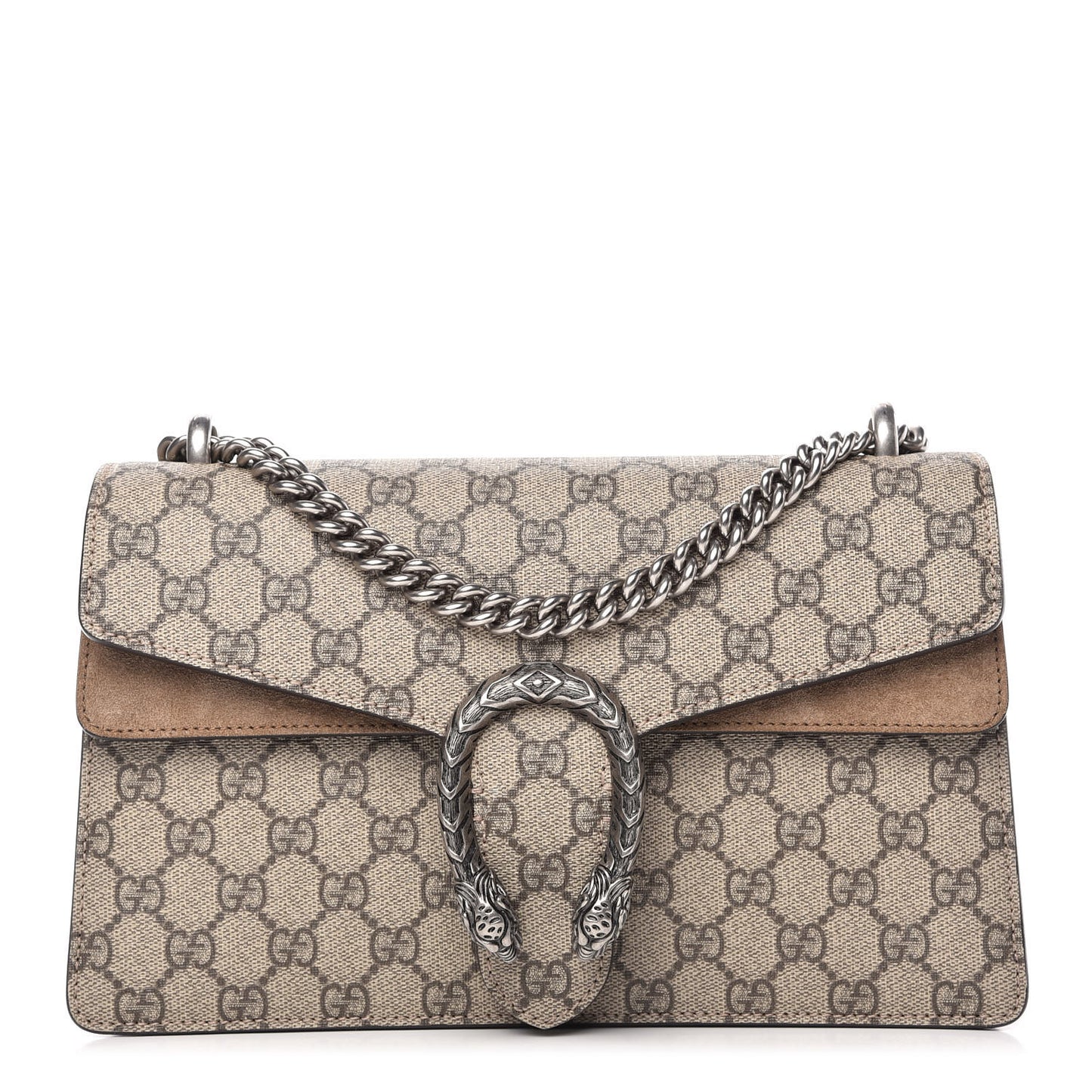 GG Supreme Monogram Small Dionysus Shoulder Bag Taupe