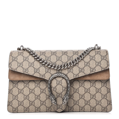 Gucci GG Supreme Monogram Small Dionysus Shoulder Bag Taupe 1 of 10
