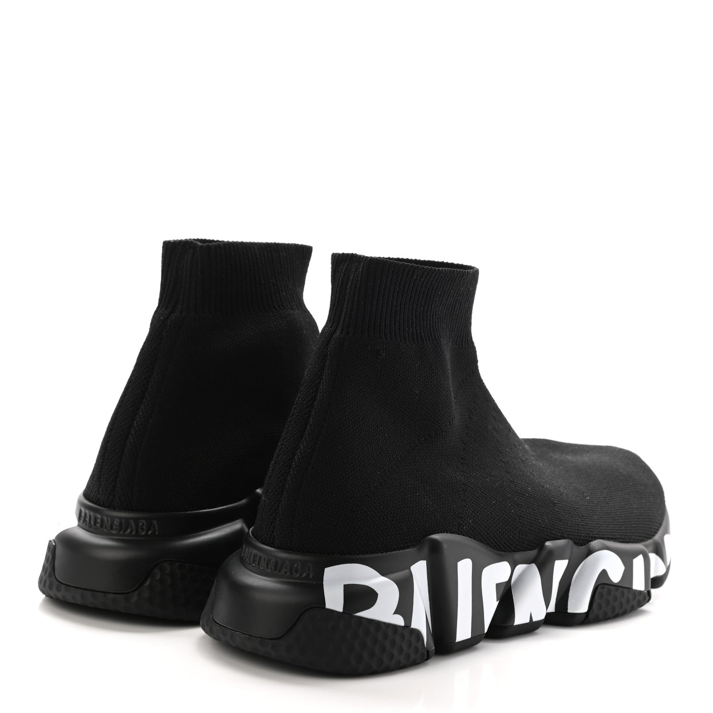 Neoprene Knit Womens Speed Graffiti Sneakers 36 Black White
