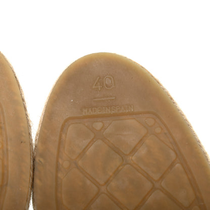 Chanel Laminated Goatskin CC Espadrilles 40 Silver 6 of 11