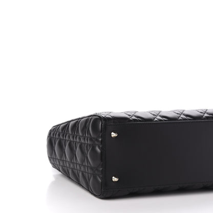 Christian Dior Lambskin Cannage Medium Lady Dior Black 8 of 11