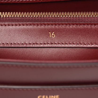 Celine Satinated Calfskin Medium 16 Top Handle Bag Light Burgundy 10 of 10
