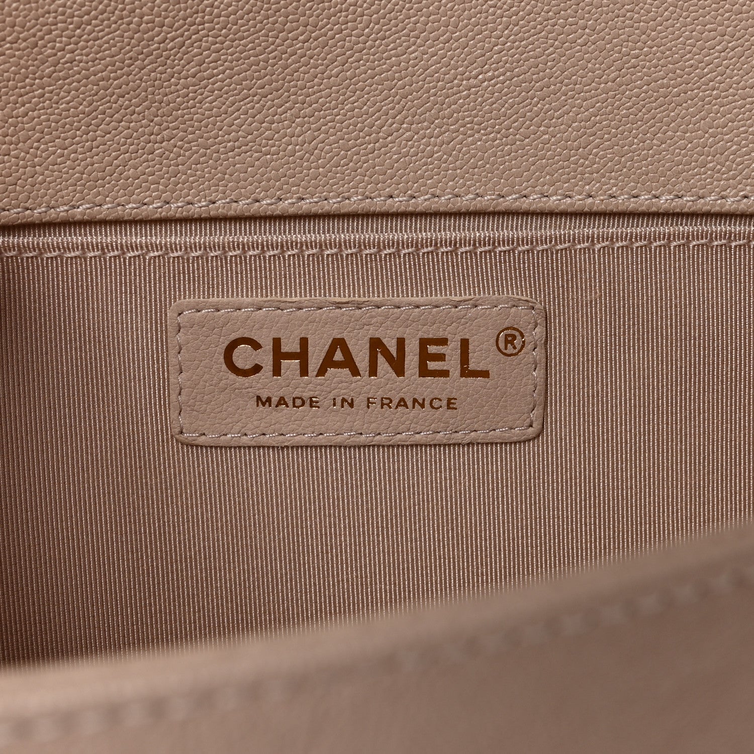 Chanel Caviar Quilted Medium Boy Flap Beige 6 of 11