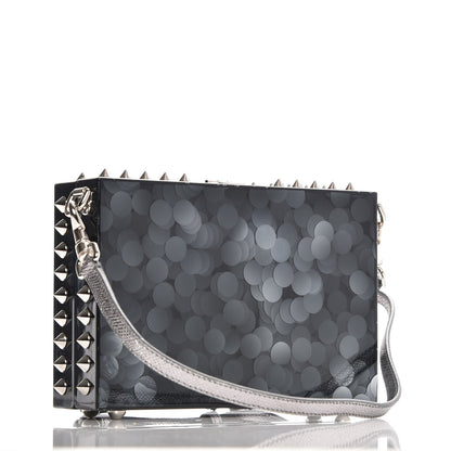 Dolce & Gabbana Lucite Spiked Perspex Crossbody Clutch Gunmetal 3 of 7