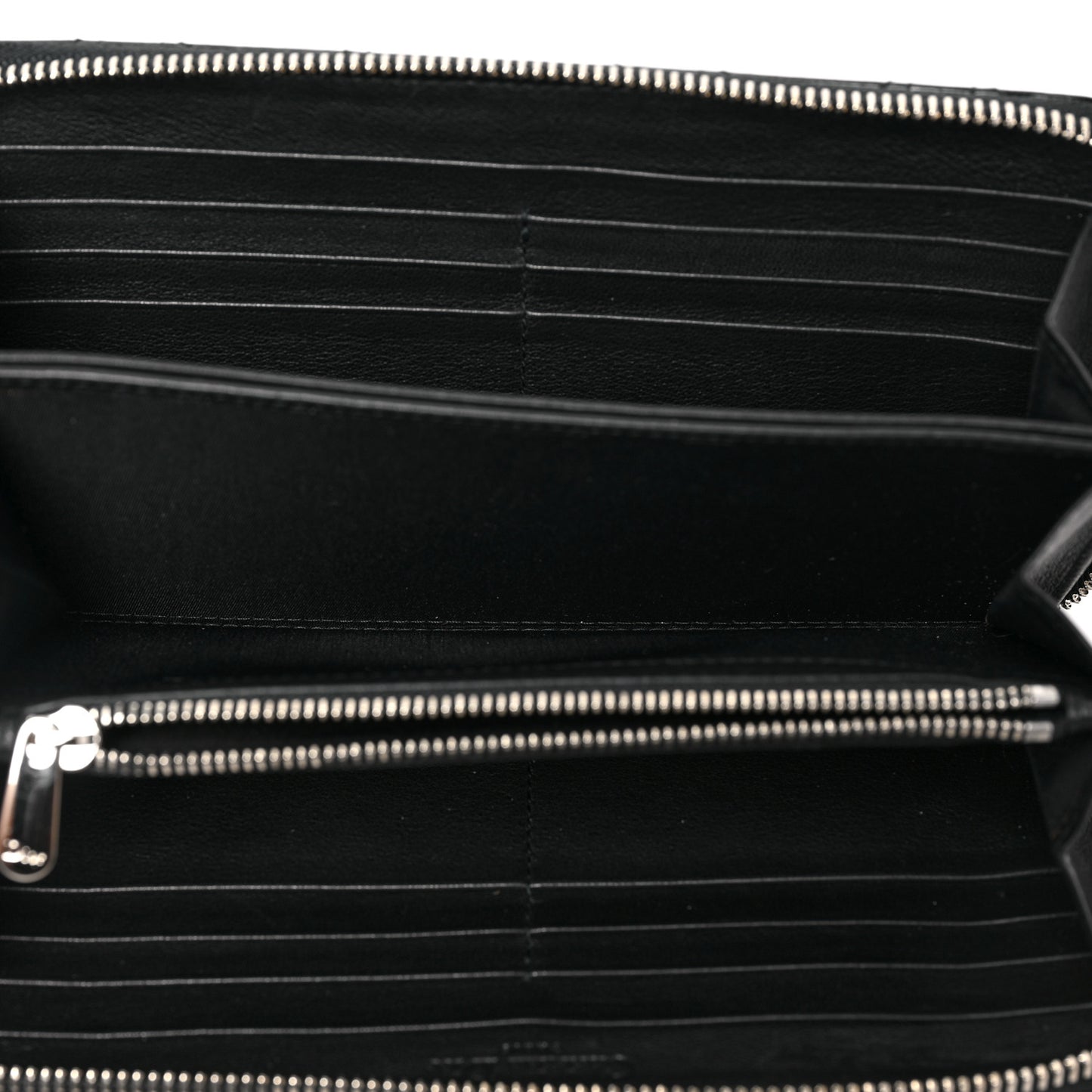 Patent Cannage Lady Dior Continental Zip Wallet Black