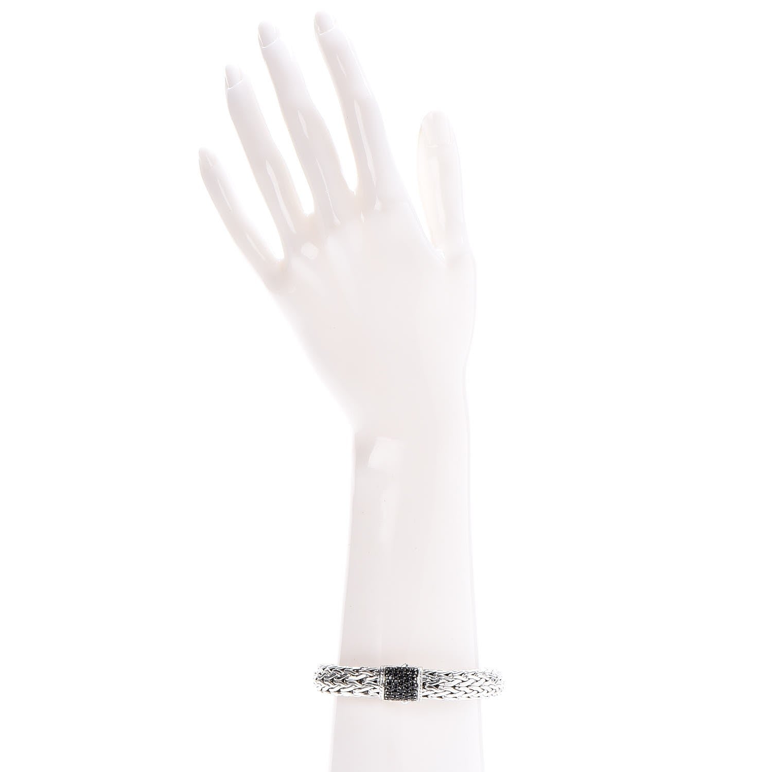 John Hardy Sterling Silver Black Sapphire Classic Chain Bracelet M 2 of 5