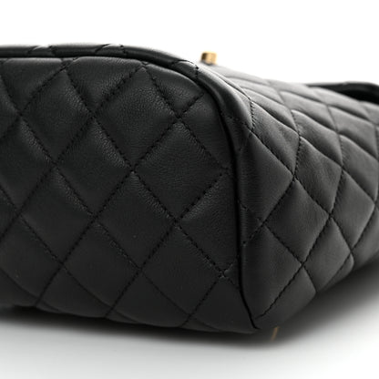 Chanel Calfskin Quilted Mini Urban Spirit Backpack Black 10 of 11