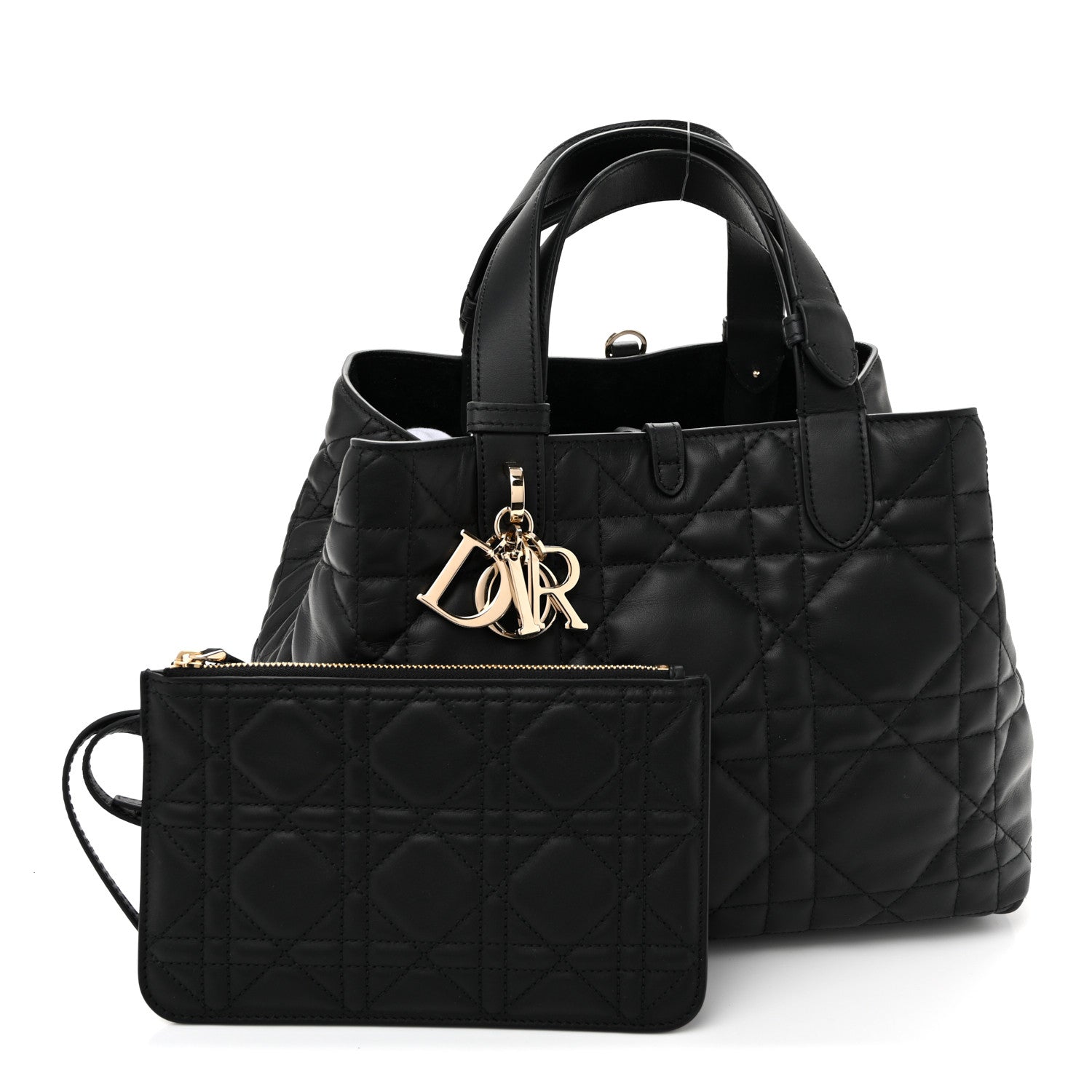 Christian Dior Calfskin Macrocannage Medium Toujours Black 2 of 10