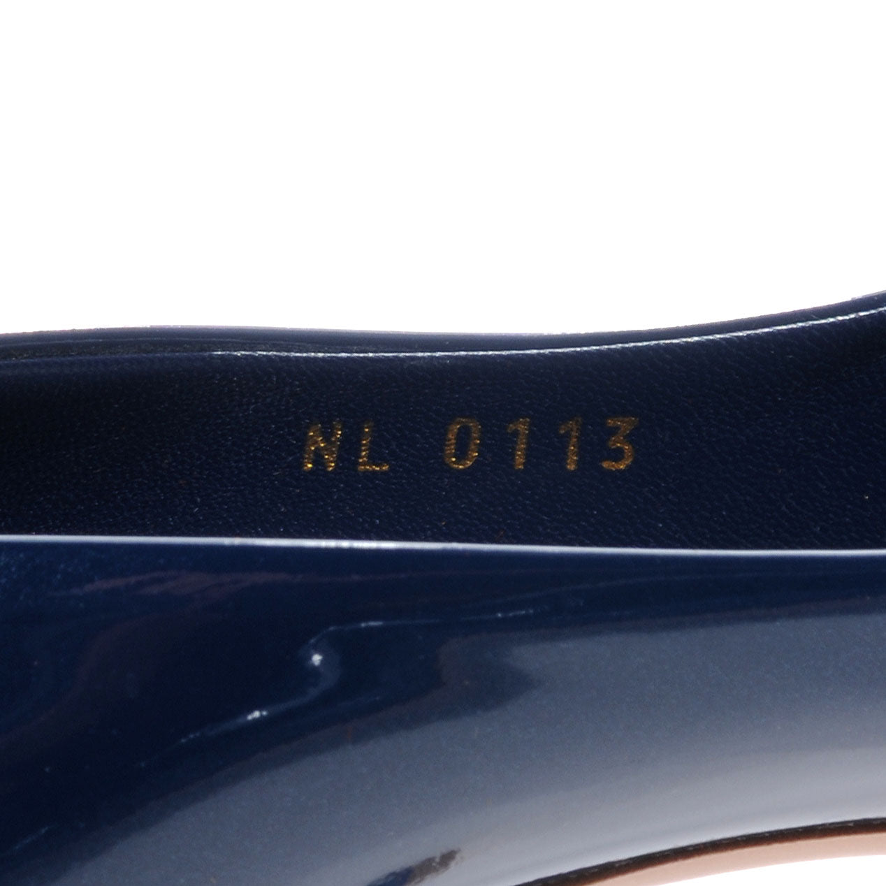 Louis Vuitton Patent Leather Oh Really Peep Toe Pumps Blue 37.5 5 of 6
