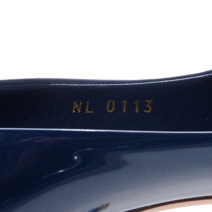 Louis Vuitton Patent Leather Oh Really Peep Toe Pumps Blue 37.5 5 of 6